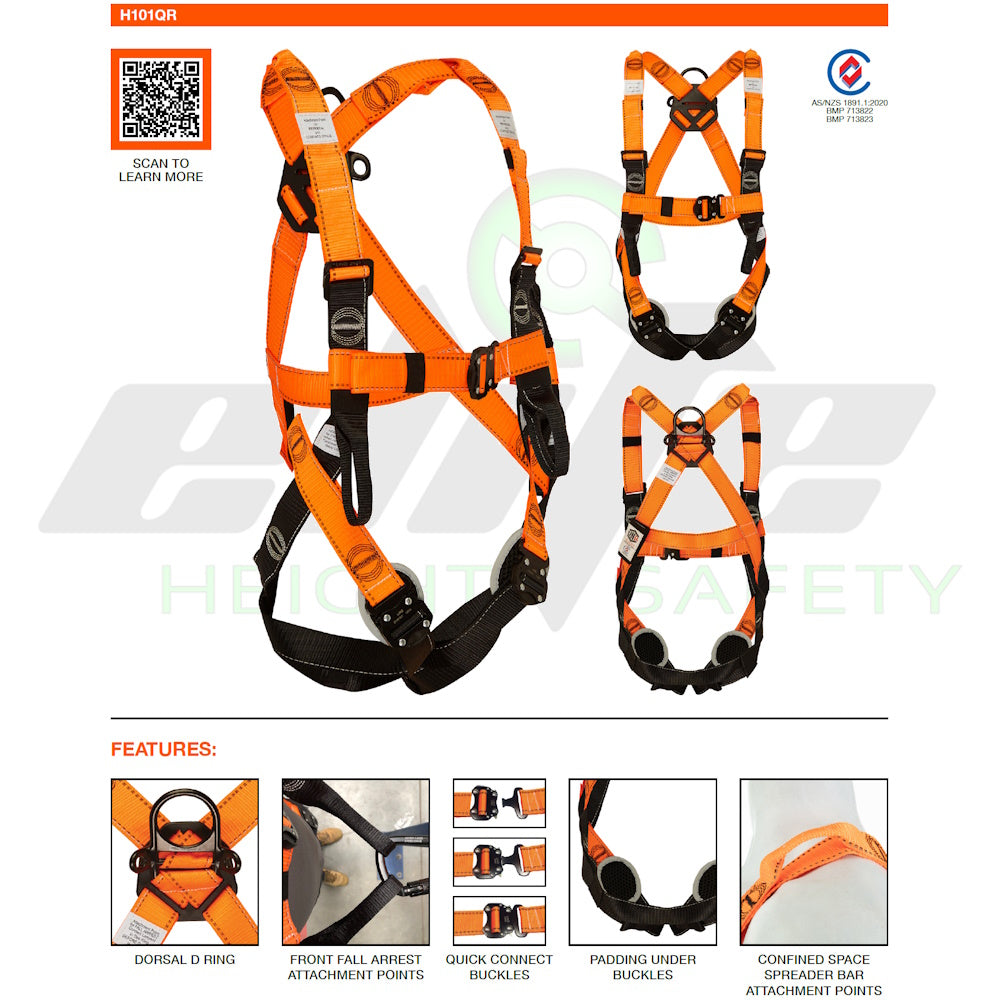 Essential Roof Harness Kit with Quick Release Buckles
